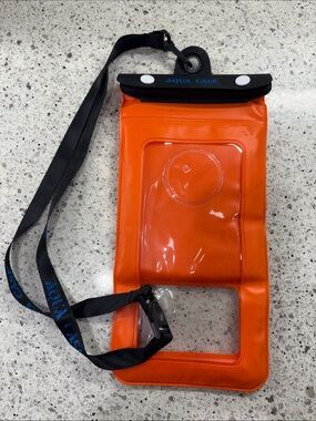 Aqua Case Waterproof Phone Pouch in Bright Orange
